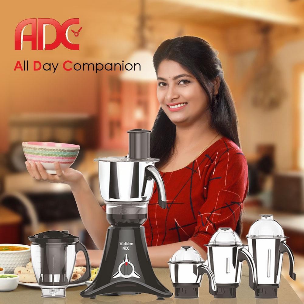Indian Mixer Grinder Food Processor 750W 5 Jars 110 Volt