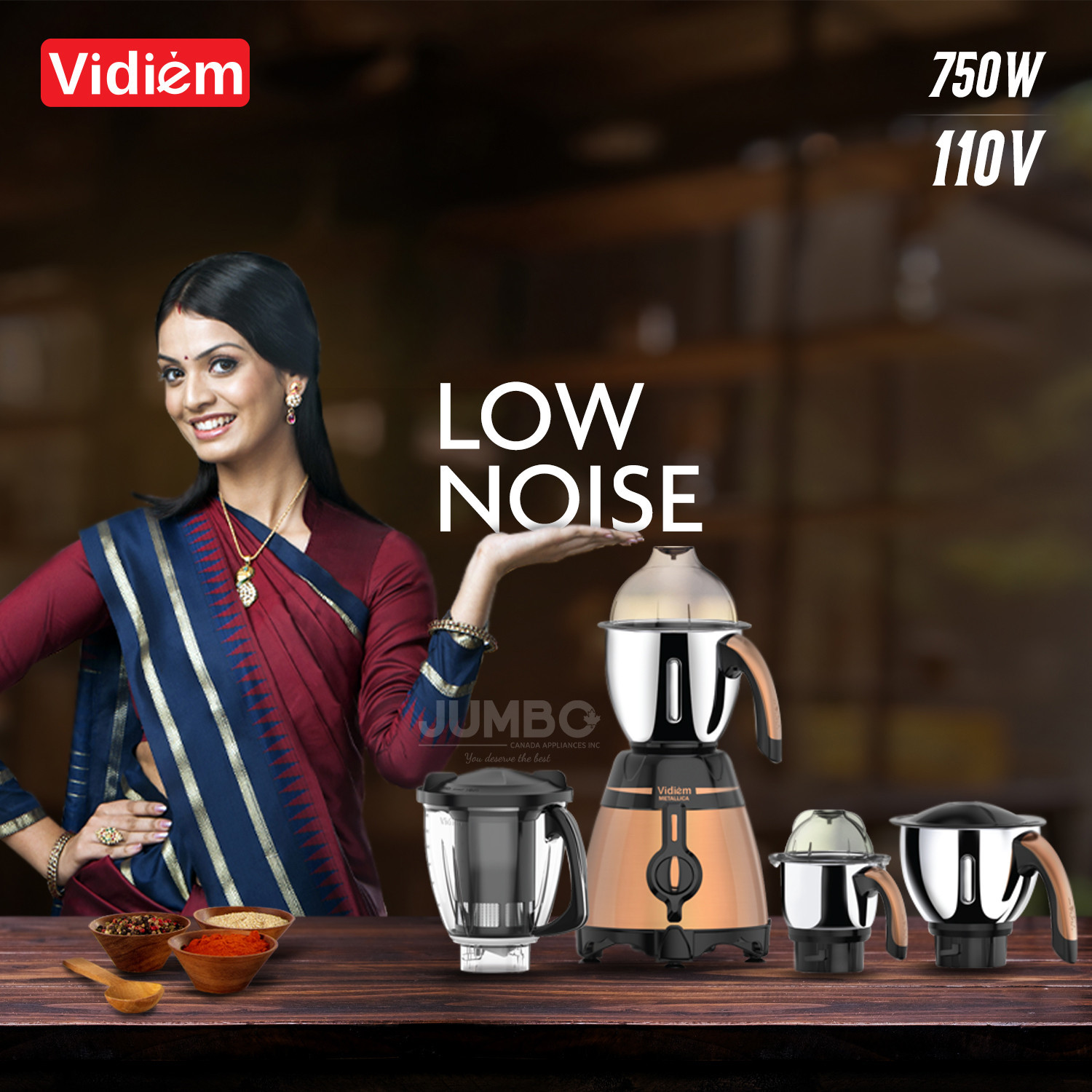 vidiem-metallica-bronze-750w-110v-stainless-steel-jars-indian-mixer-grinder-with-almond-nut-milk-spice-coffee-grinder-jar-for-use-in-canada-usa5