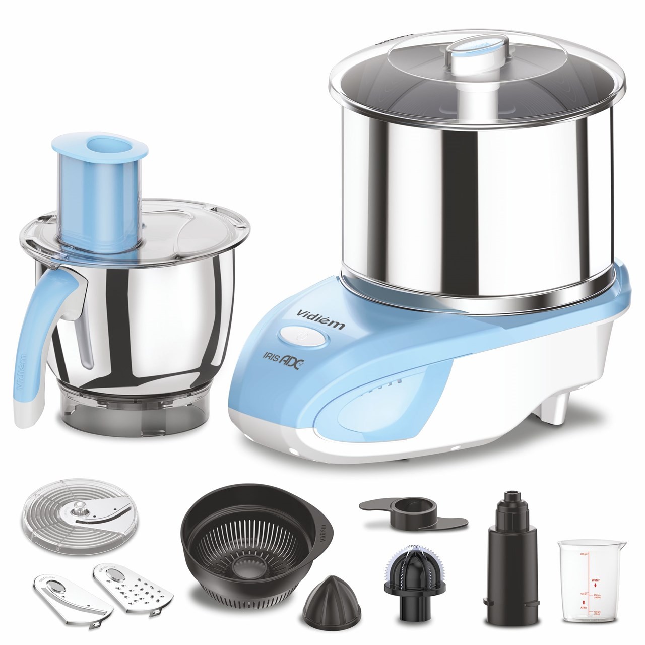 vidiem-iris-2l-multi-purpose-wet-grinder-ss-drum-stone-rollers-food-processor-multi-chef-jar-atta-kneader-110v90w-for-usa-canada-motor-rpm-1440-and-drum-rpm-150-home-commercial-use2
